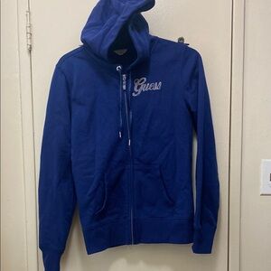 Guess Navy Hoodie with Rhinestone Logo
